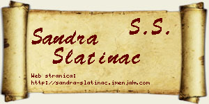 Sandra Slatinac vizit kartica